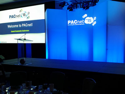 D.J. addresses the audience at PACnet D.J. addresses the audience at PACnet
