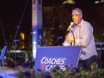 D.J. speaks at Coaches vs. Cancer D.J. speaks at Coaches vs. Cancer