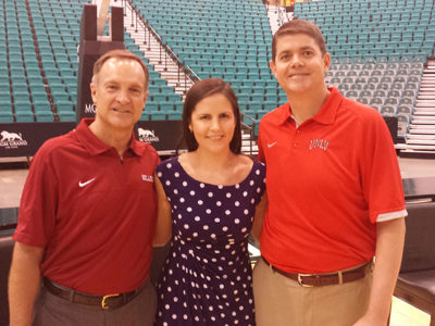 Bridget Byrne with Lon Kruger and Dave Rice Bridget Byrne with Lon Kruger and Dave Rice