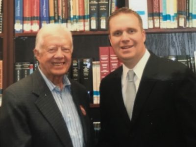 D.J. with former president Jimmy Carter D.J. with former president Jimmy Carter